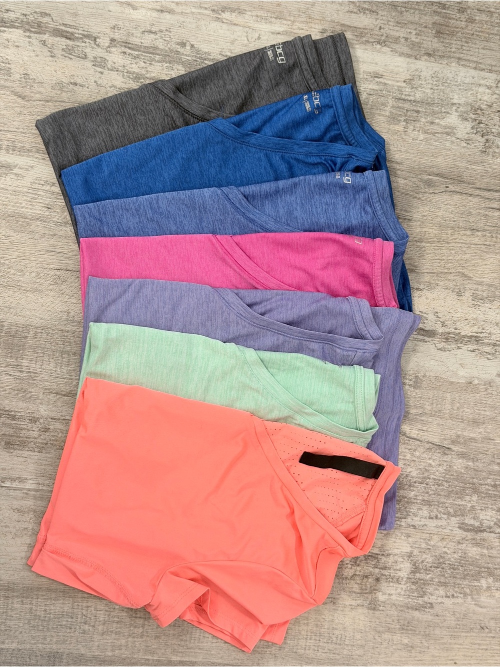 BCG Women's Acrivewear Shirts- Lot of 7- XL- Polyester- Wick Sweat Proof
